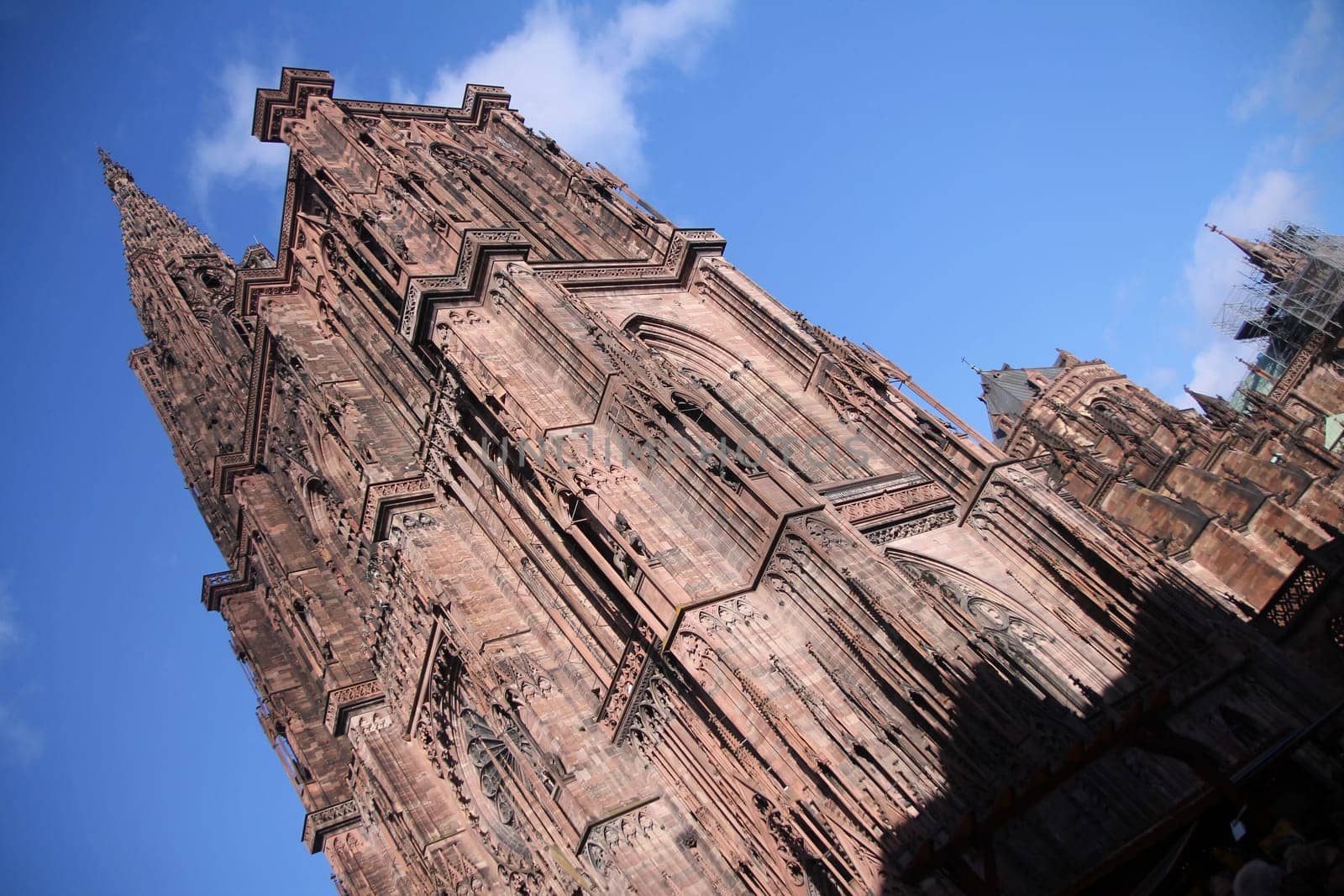 The majesty of the Strasbourg cathedral in France