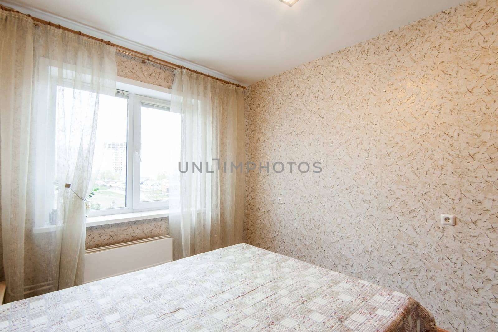 Russia, Moscow- May 17, 2019: interior room apartment. standard repair decoration in hostel