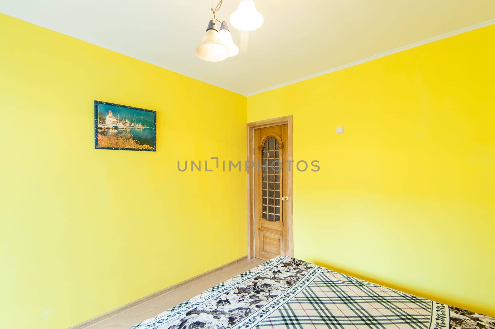 Russia, Moscow- May 17, 2019: interior room apartment. standard repair decoration in hostel