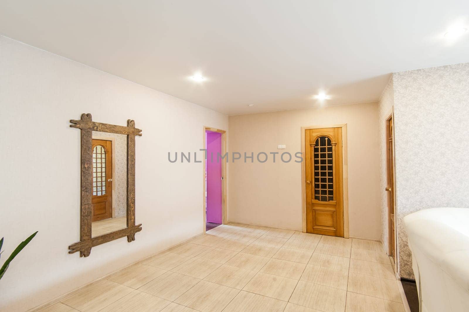 Russia, Moscow- May 17, 2019: interior room apartment. standard repair decoration in hostel