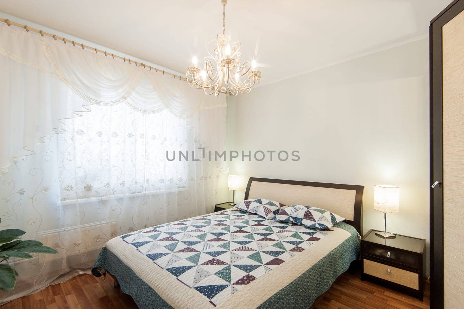 Russia, Moscow- May 17, 2019: interior room apartment. standard repair decoration in hostel