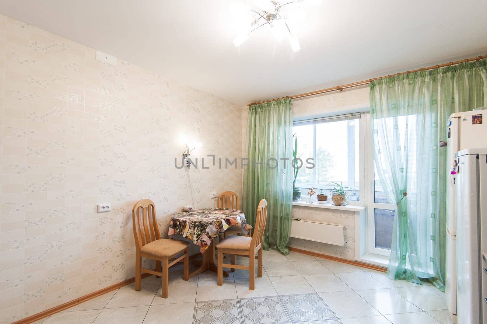 Russia, Moscow- May 17, 2019: interior room apartment. standard repair decoration in hostel