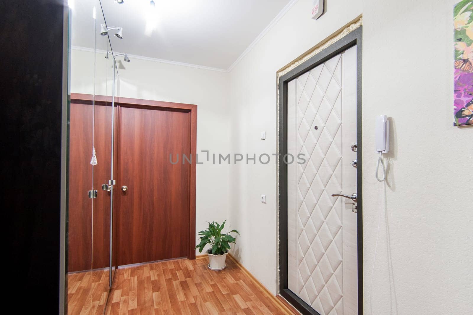 Russia, Moscow- May 17, 2019: interior room apartment. standard repair decoration in hostel