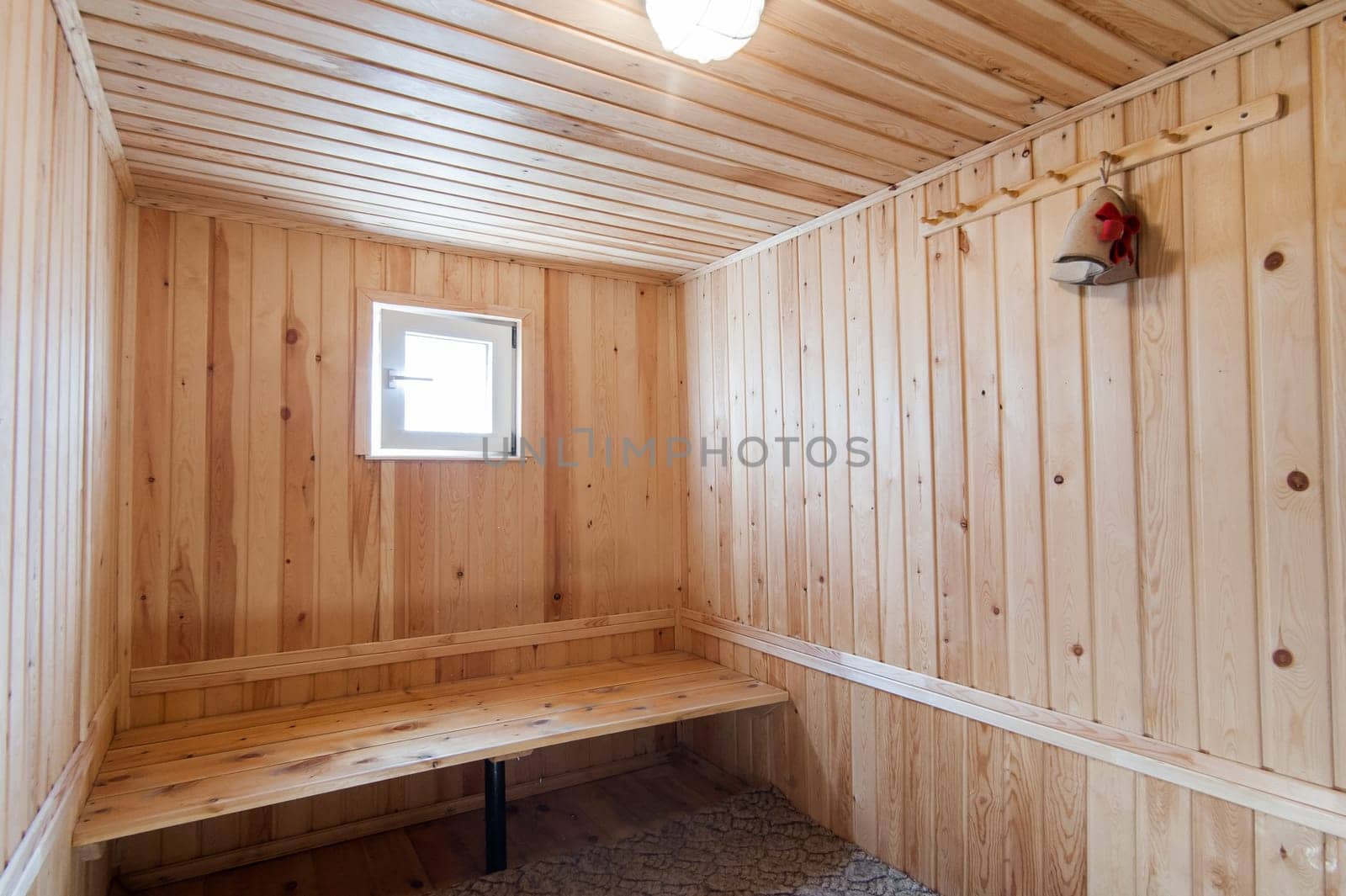 Russia, Moscow- May 17, 2019: interior room apartment. bathhouse, sauna