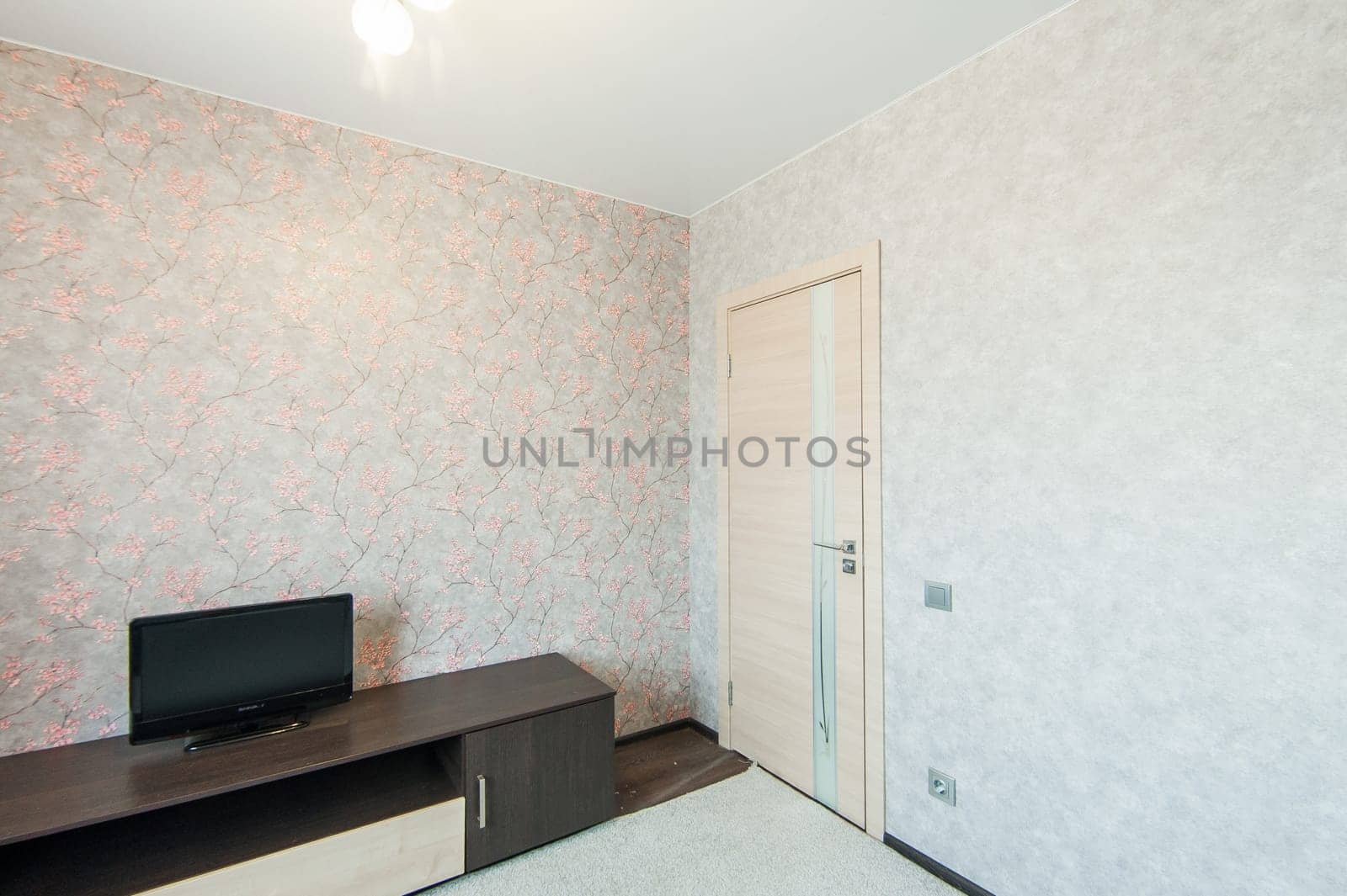 Russia, Moscow- May 17, 2019: interior room apartment. standard repair decoration in hostel
