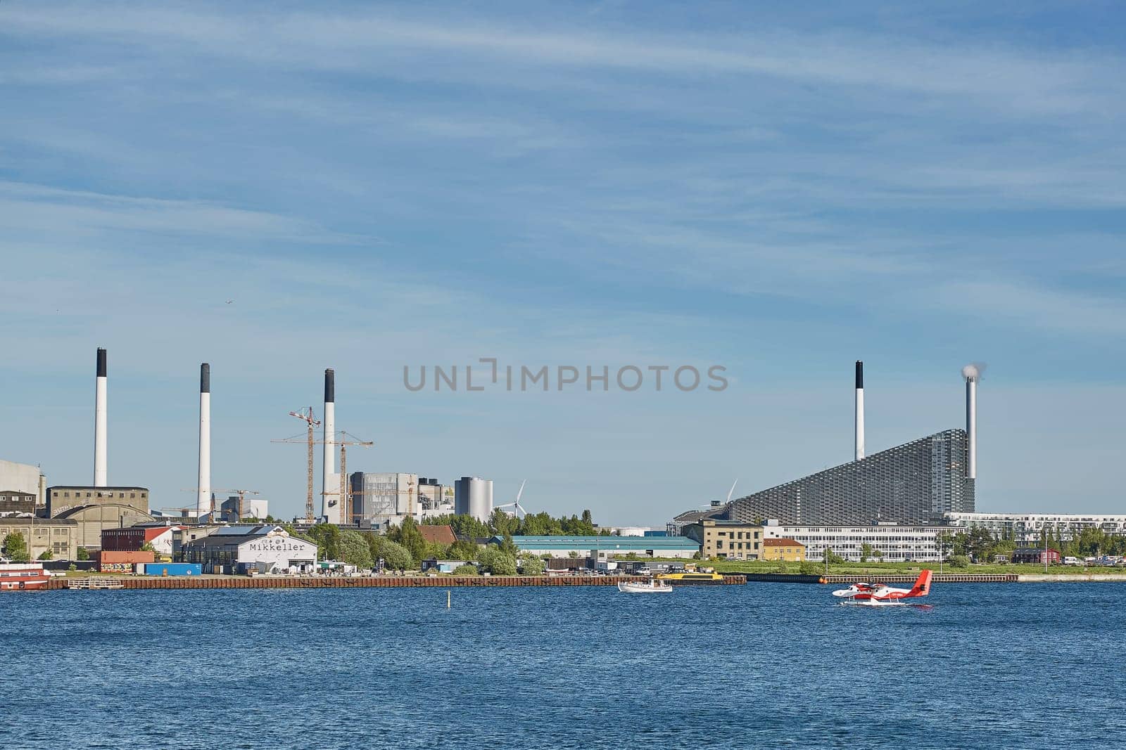 COPENHAGEN, DENMARK - MAY 25, 2017: Amager Bakke / Copenhill Waste-to-Energy Power Plant in Copenhagen. The rooftop ski area opens Friday 4 October 2019.