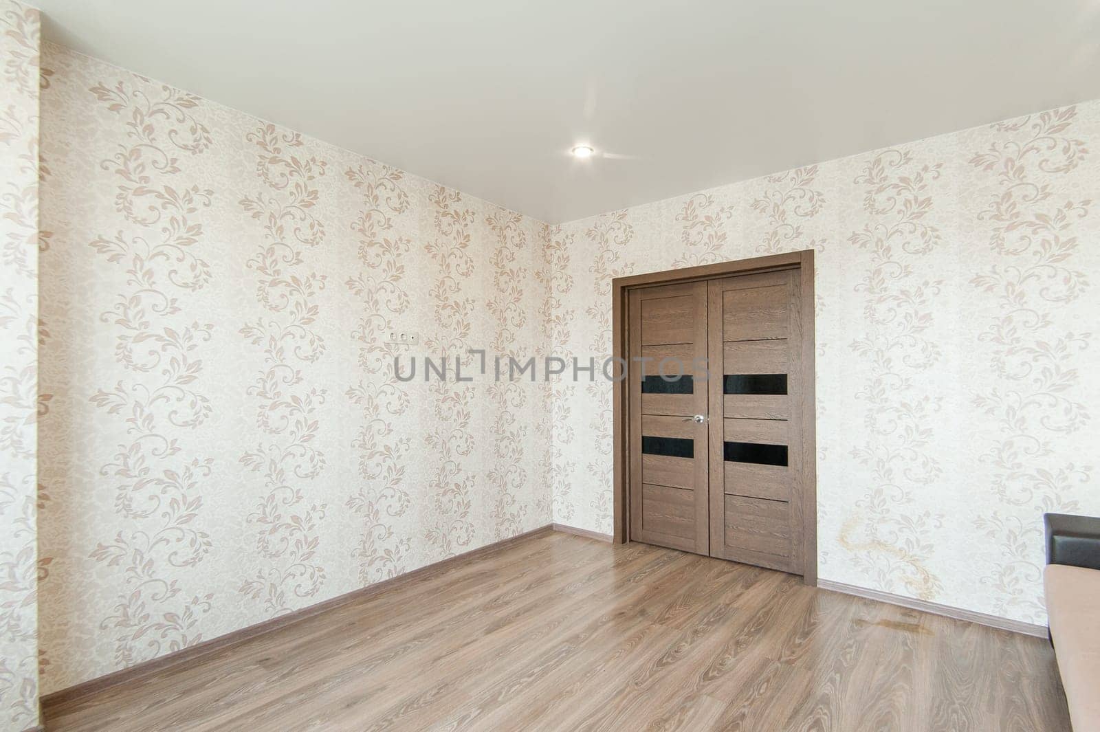 Russia, Moscow- May 20, 2019: interior room apartment. standard repair decoration in hostel