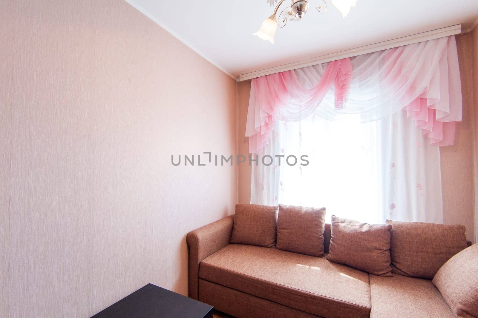 Russia, Moscow- May 17, 2019: interior room apartment. standard repair decoration in hostel