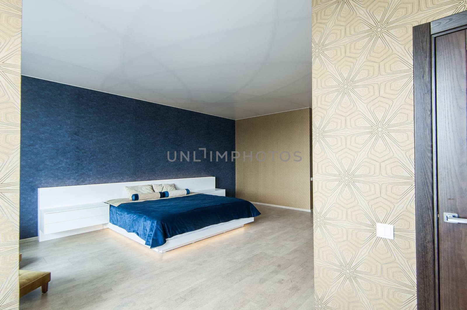 Russia, Moscow- May 20, 2019: interior room apartment. standard repair decoration in hostel