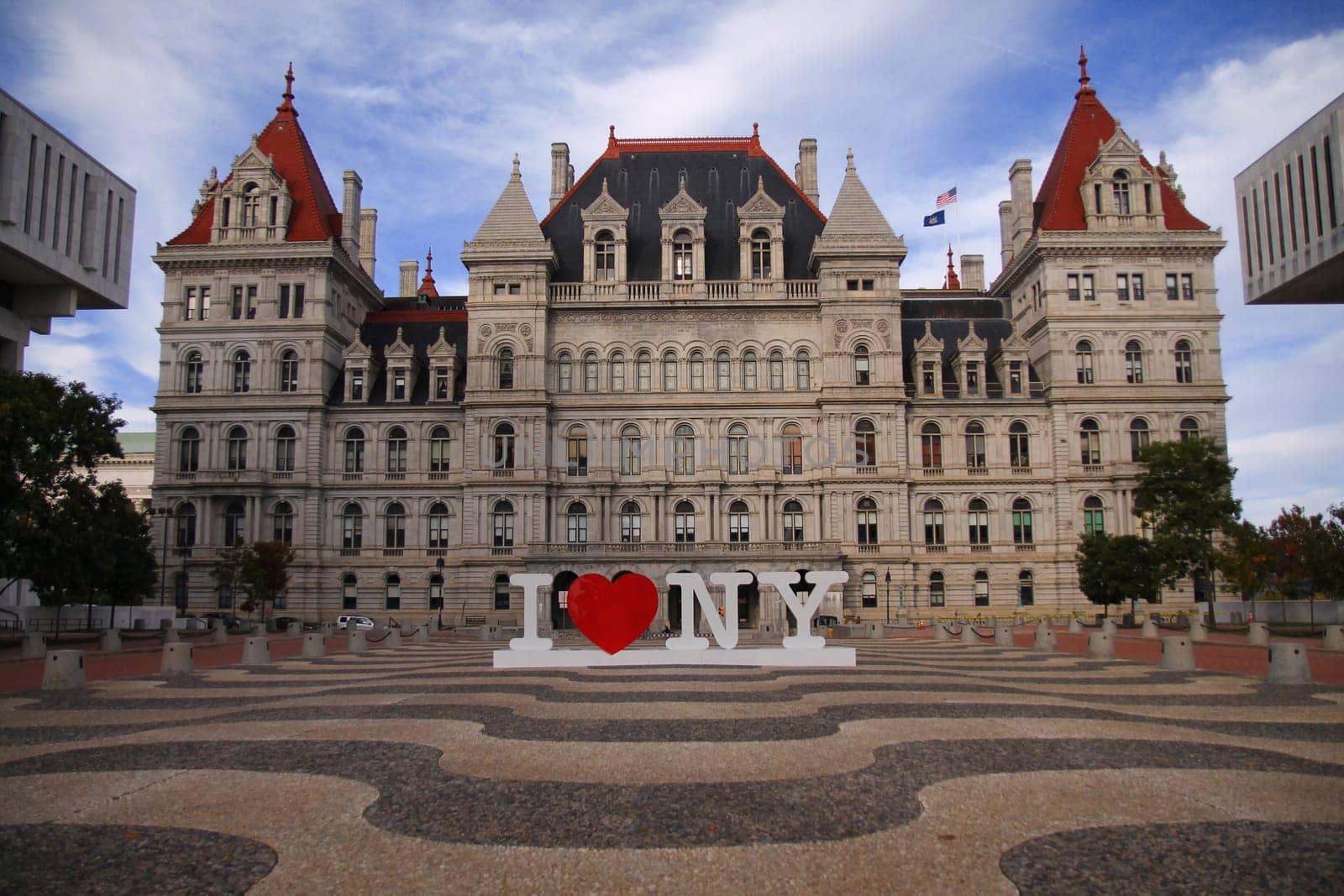 New York State Capitol and I Love New York in Albany