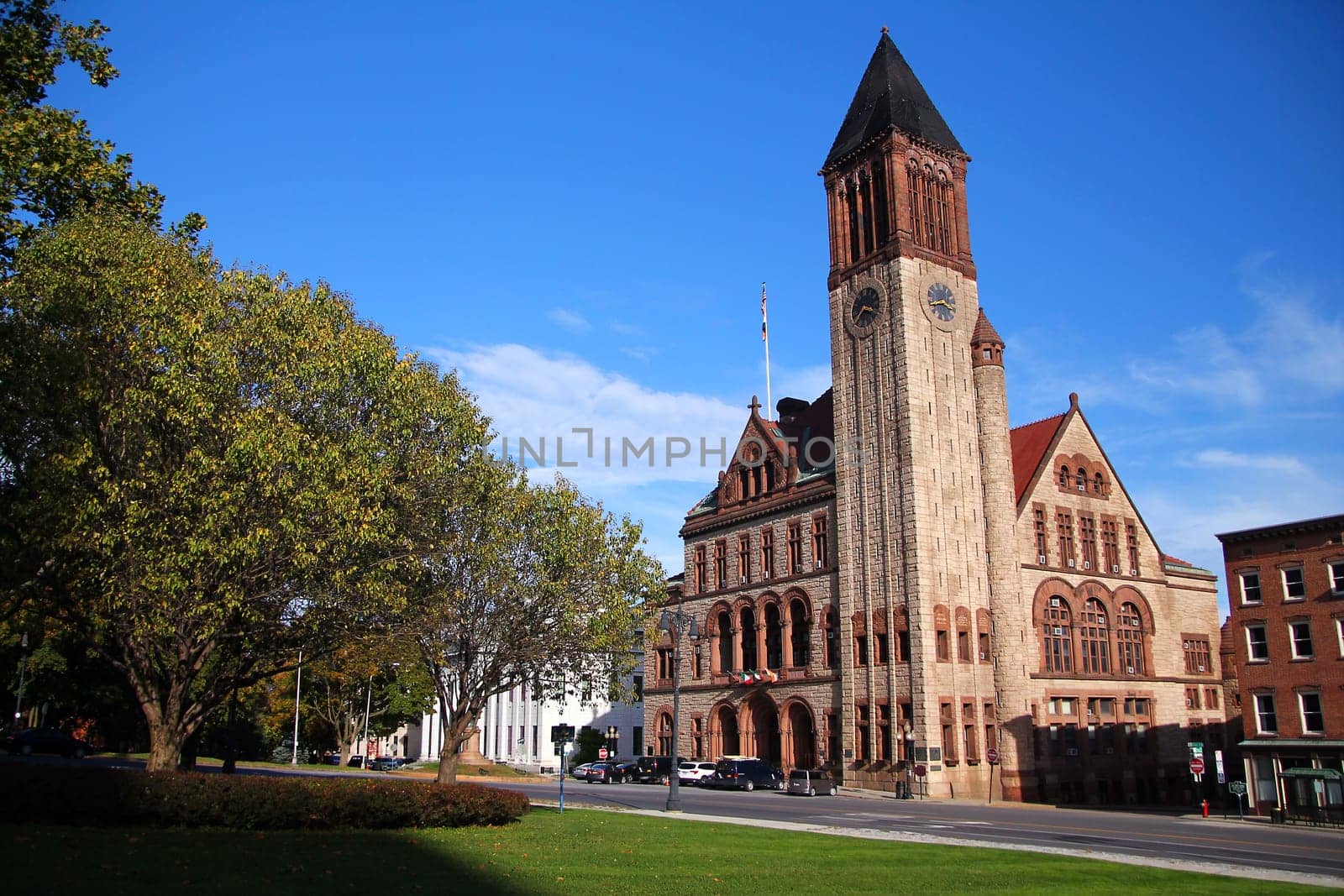 Historic Albany city hall in New York State