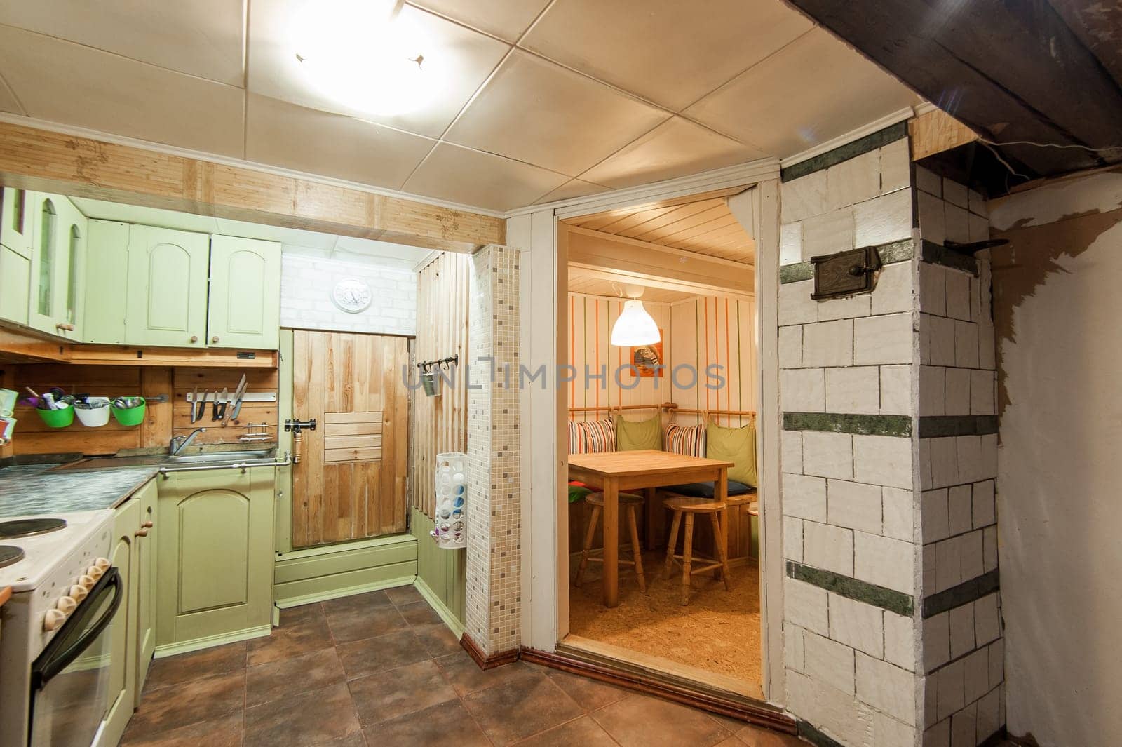 Russia, Moscow- May 20, 2019: interior room apartment. standard repair decoration in hostel. townhouse