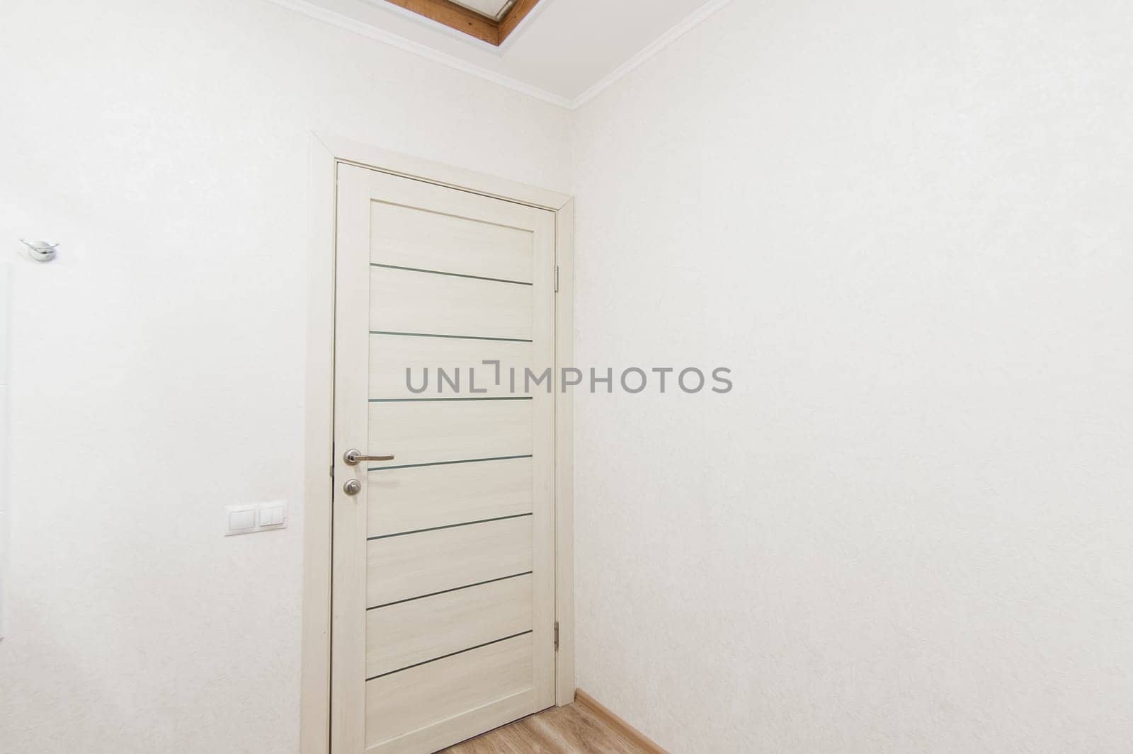 Russia, Moscow- May 20, 2019: interior room apartment. standard repair decoration in hostel. room doors, repair