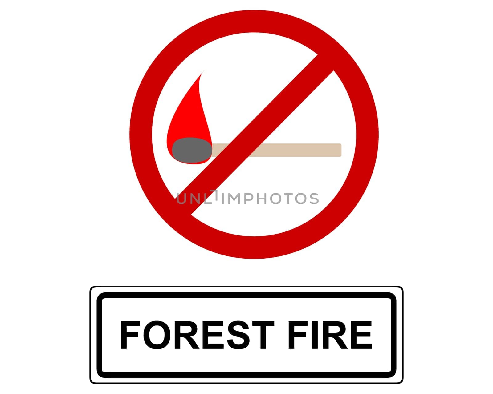 Warnschild Forest Fire