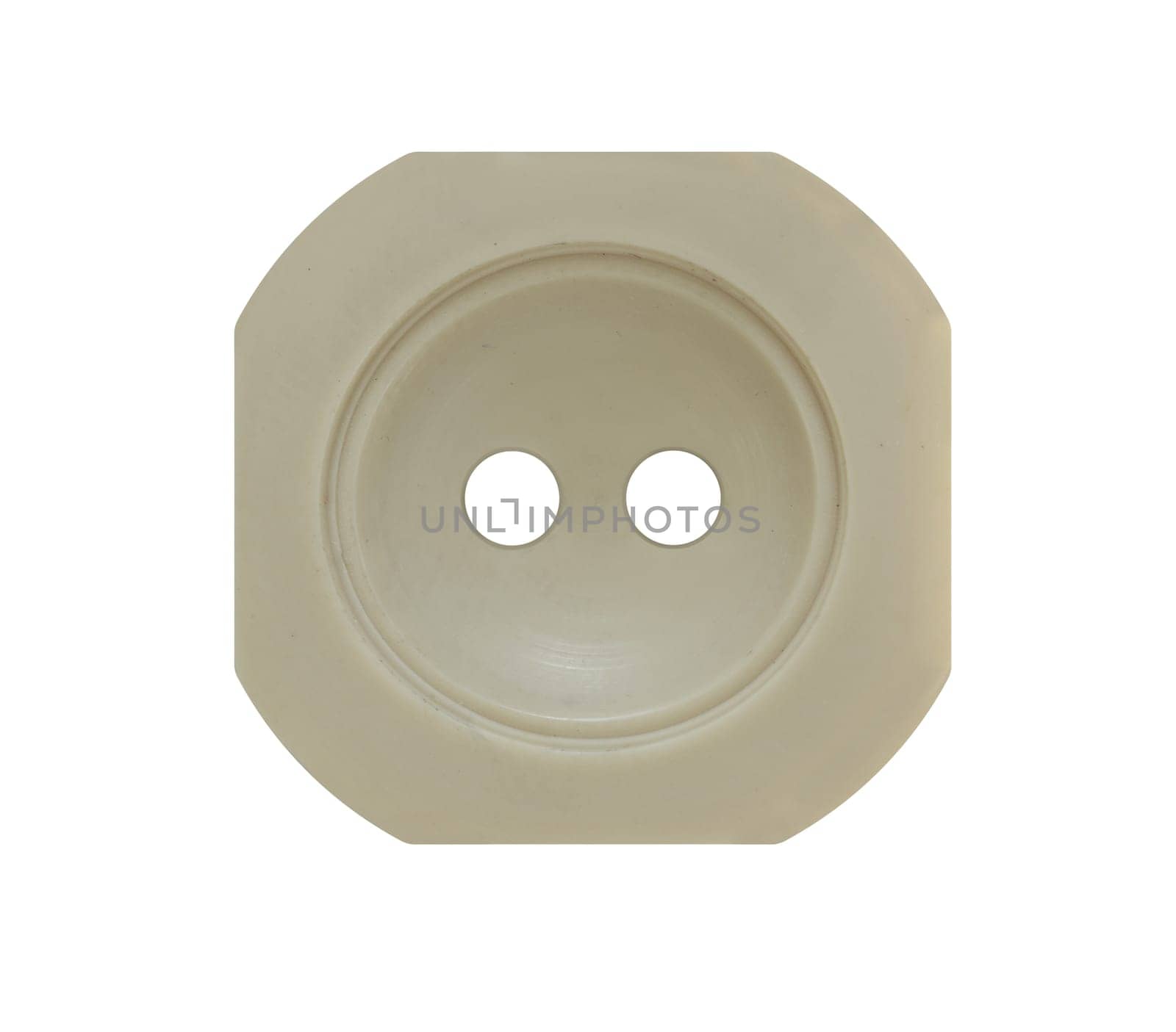 Detail of the button isolated on white background