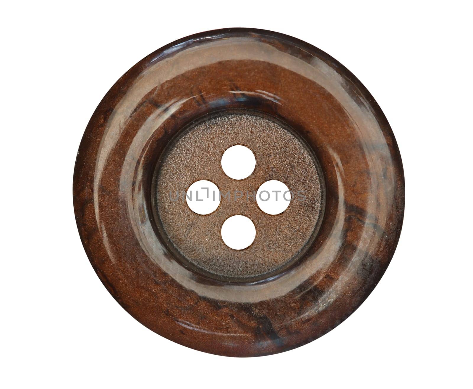 Detail of the button isolated on white background