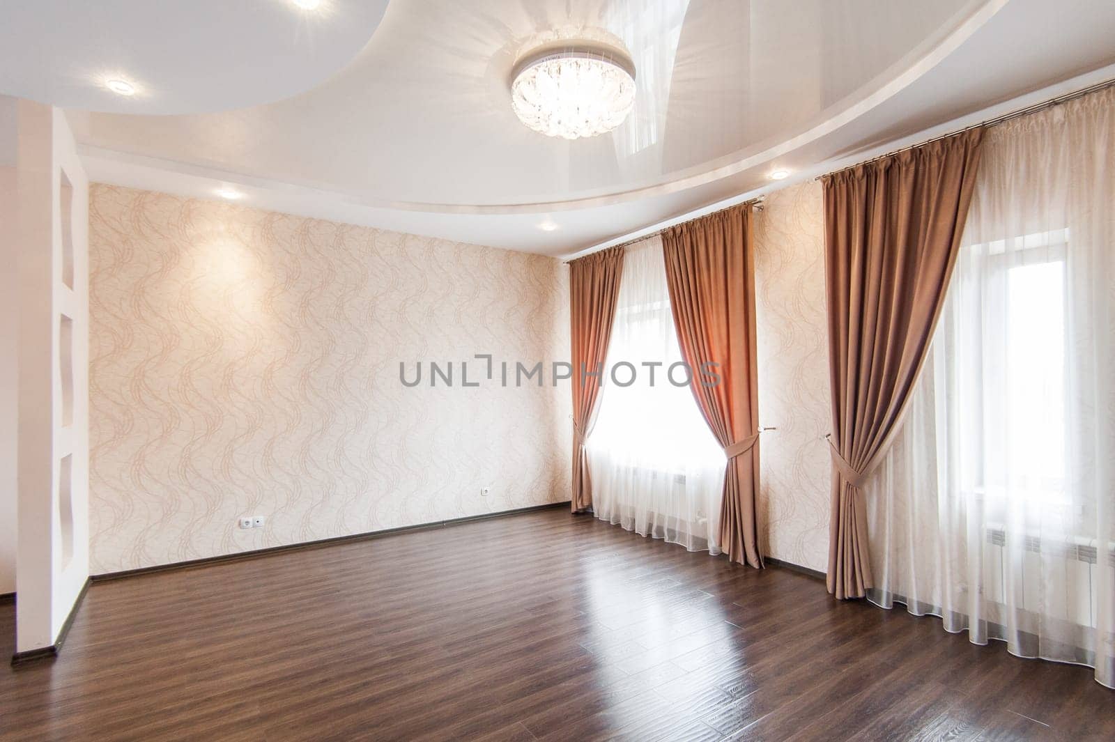 Russia, Moscow- May 21, 2019: interior room apartment. standard repair decoration in hostel. townhouse