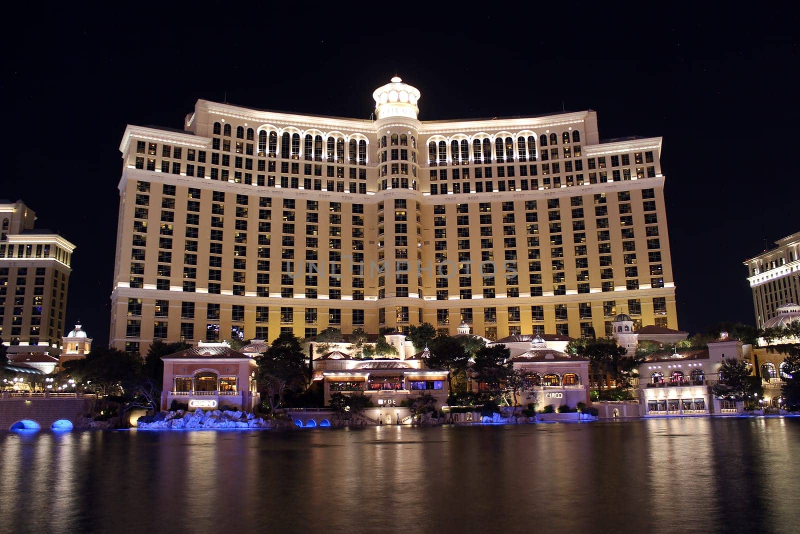 Bellagio hotel during the night in Las Vegas