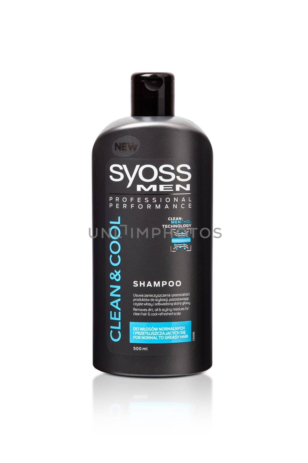 Chisinau, Moldova October 10, 2019: Syoss professional shampoo for hair product photo for advertising. Syoss brand owner is German company Henkel.