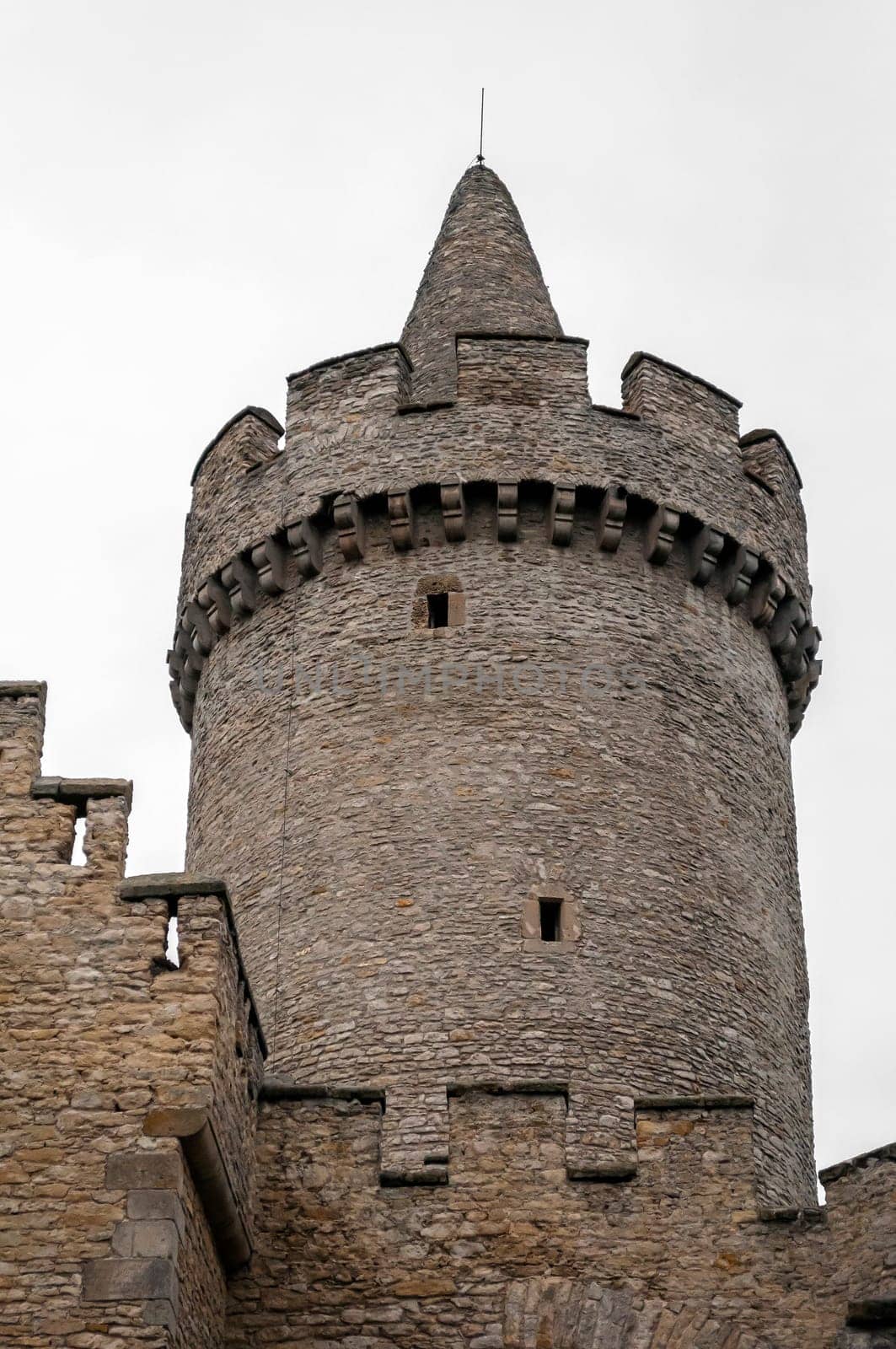 Medieval castle tower in the Czech Republic.