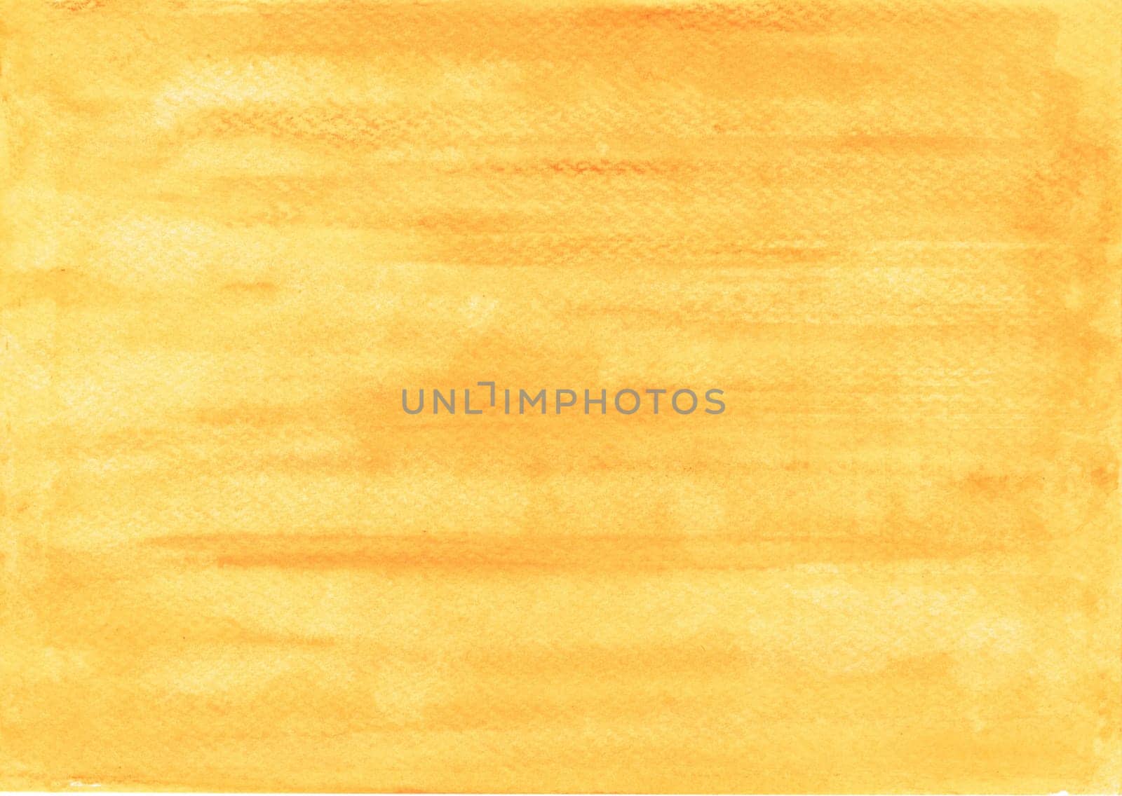 Handpainted simple watercolor wash background in yellow and orange color