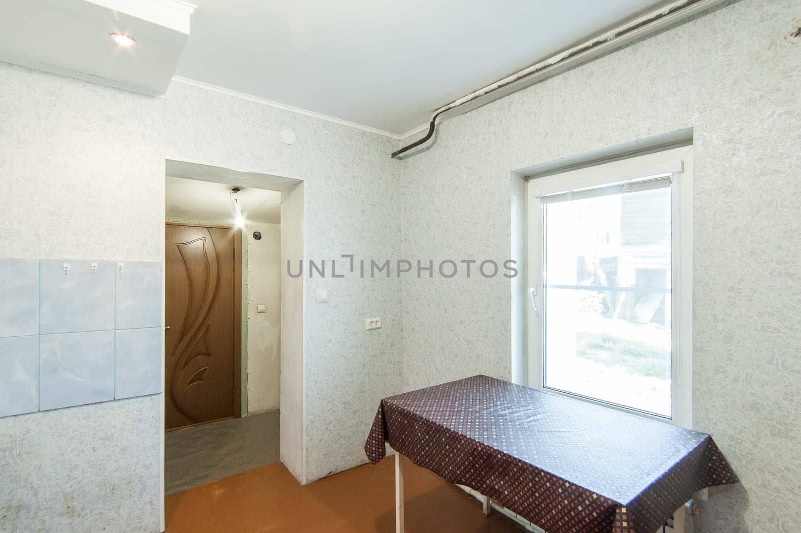 Russia, Moscow- May 29, 2019: interior room apartment. standard repair decoration in hostel