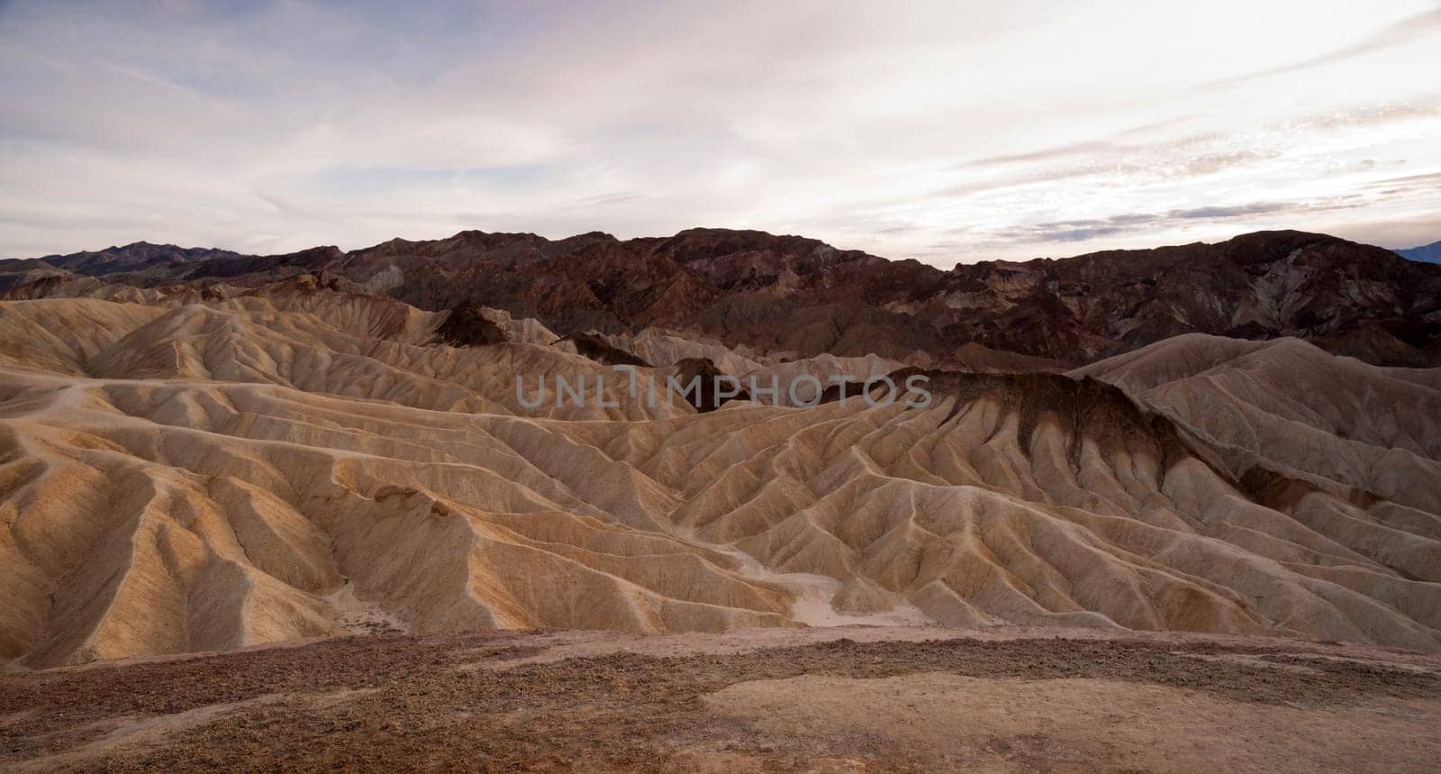 The cloud cover makes it dramatic at sunrise in Death Valley
