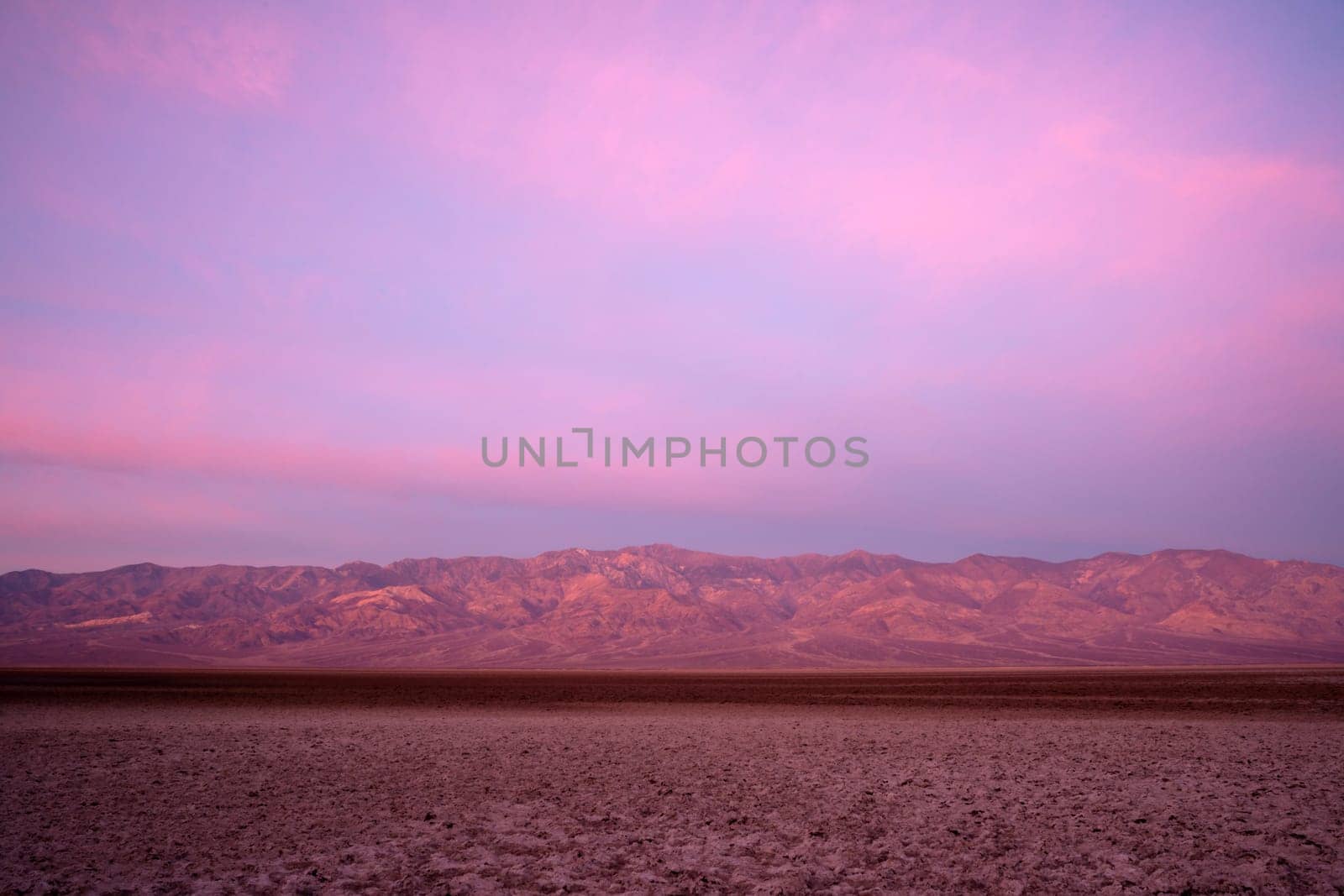 Sunrise comes to the valley floor in Death Valley National Park
