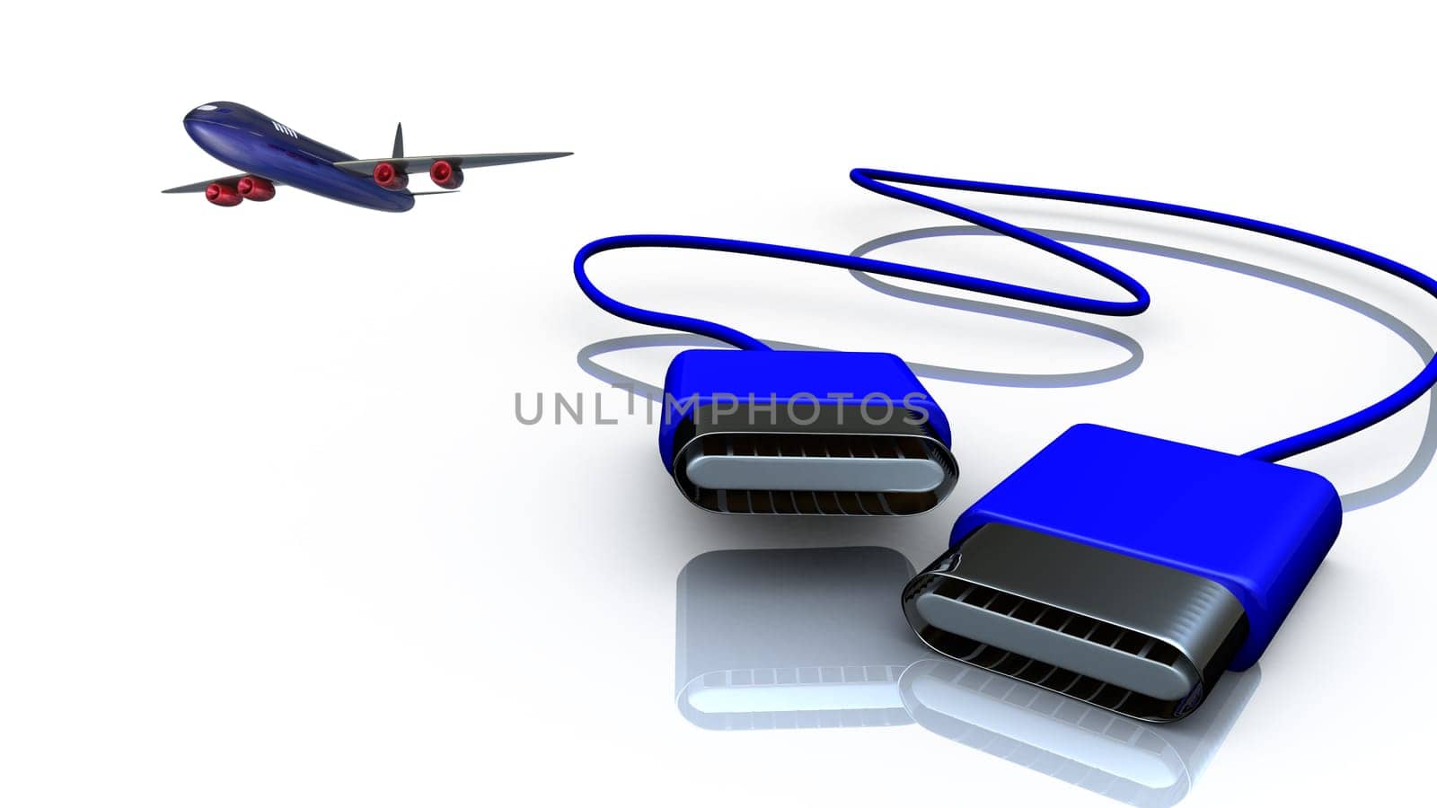 USB plug in a red plastic coating for adv or others purpose use