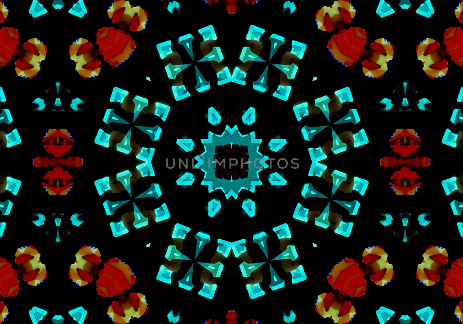 Ethnic pattern. Abstract kaleidoscope fabric design texture