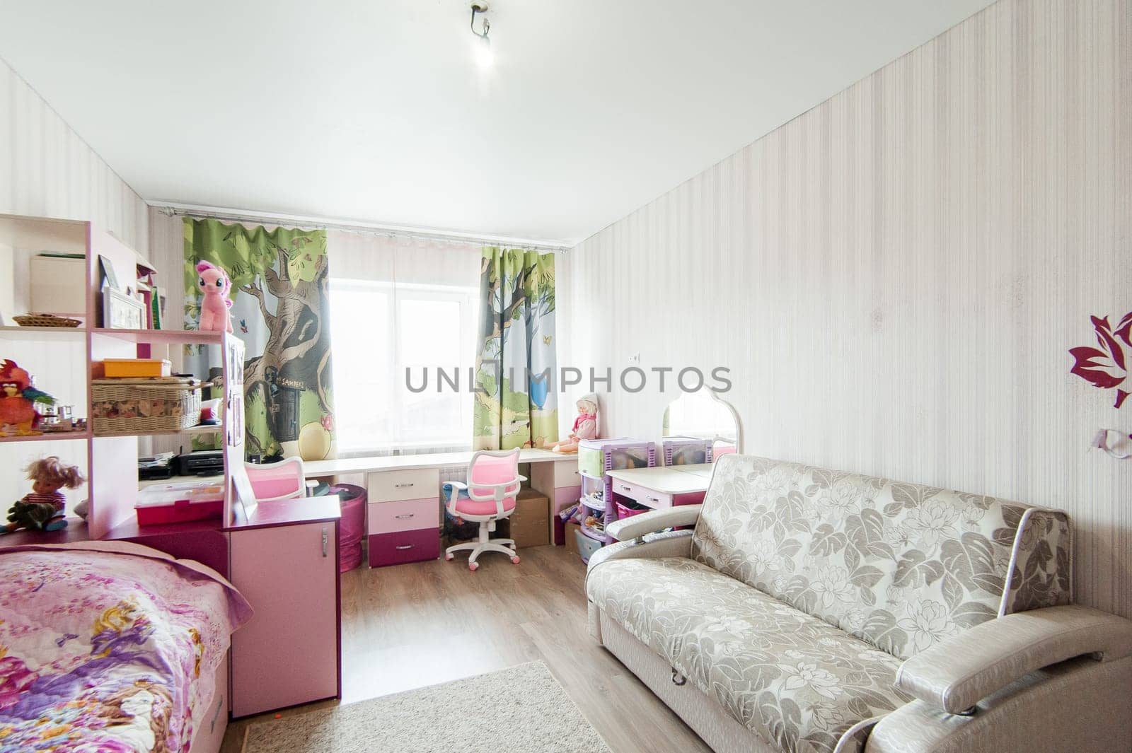 Russia, Moscow- May 29, 2019: interior room apartment. standard repair decoration in hostel