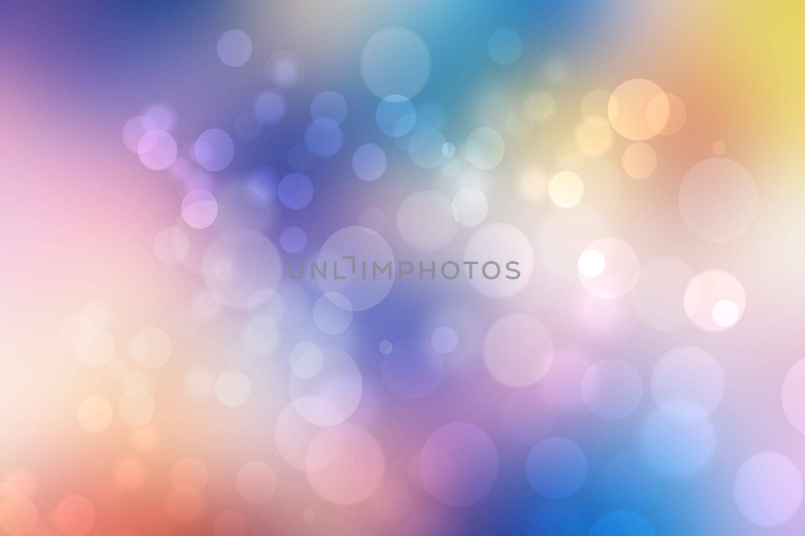 Abstract blurred vivid spring summer light delicate pastel blue pink bokeh background texture with bright soft color circles and bokeh lights. Card concept. Beautiful backdrop illustration.