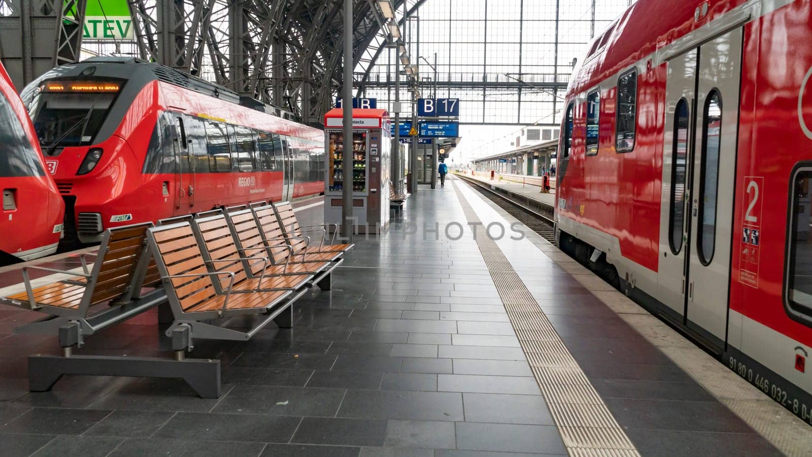Frankfurt am Main GERMANY - OCTOBER 05 2019: Central railway station in Frankfurt am Main, Germany.