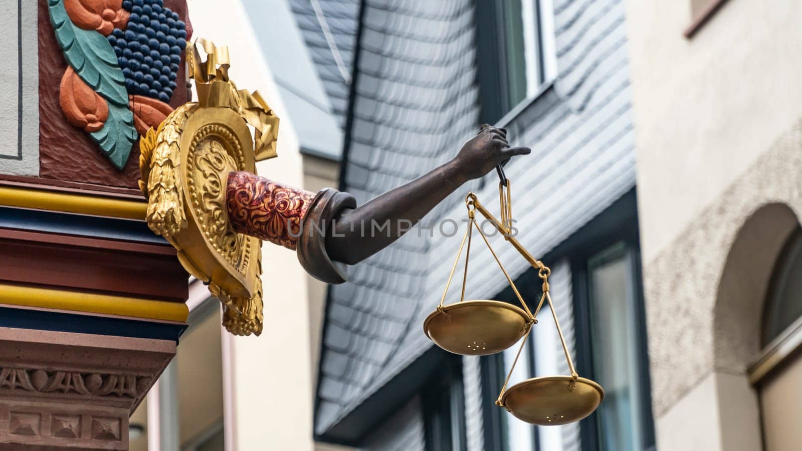 FRANKFURT, GERMANY, OCTOBER 5th 2019.New Old Town of Frankfurt am Main with the rebuilt, historic house to the Golden Libra