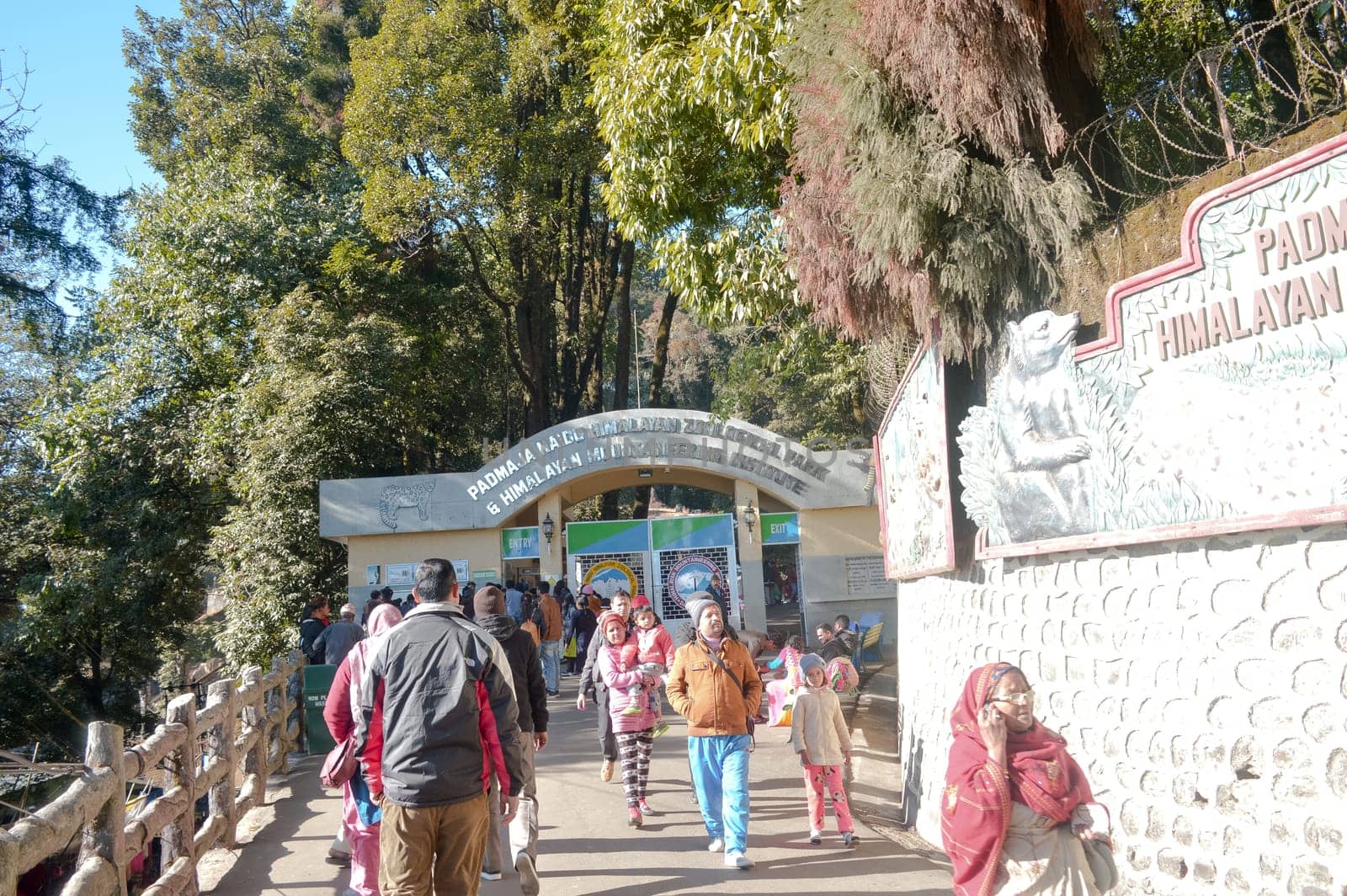 Padmaja Naidu Himalayan Zoological Park, Darjeeling Zoo, West Bengal, India 25 December 2018 - Main Entrance View of Padmaja Naidu Darjeeling Zoo. The largest high altitude zoo in India. Here some Himalayan endangered species found which rarely seen anywhere in the world.