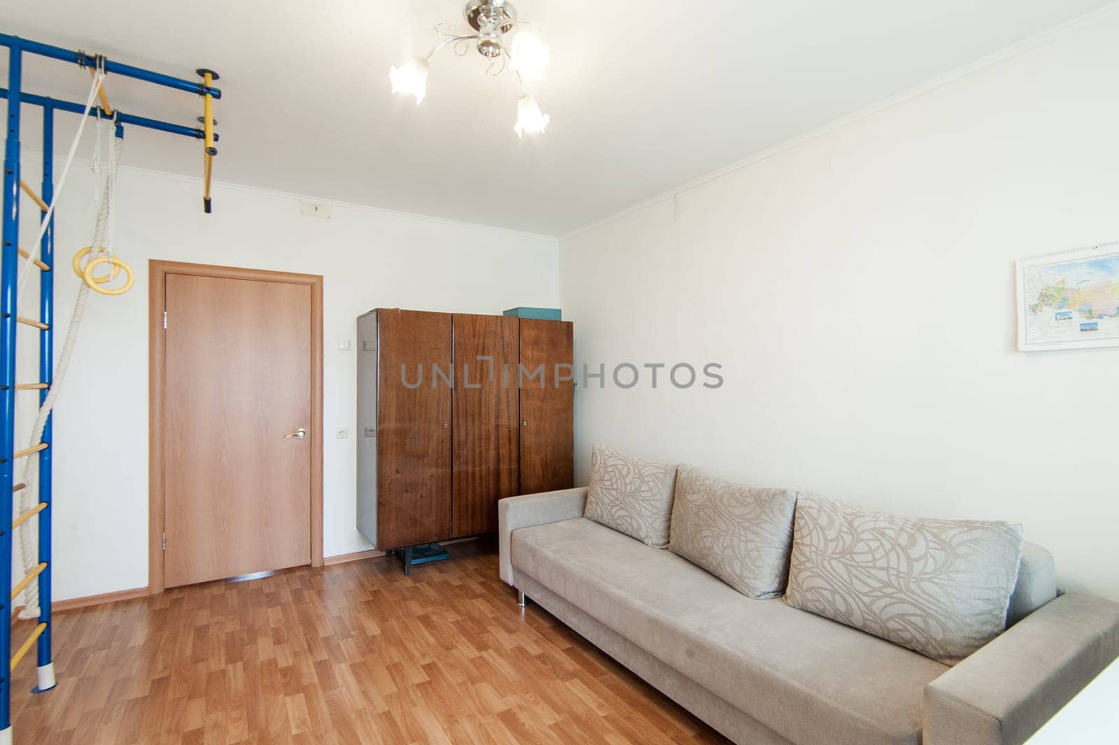 Russia, Moscow- June 05, 2019: interior room apartment. standard repair decoration in hostel
