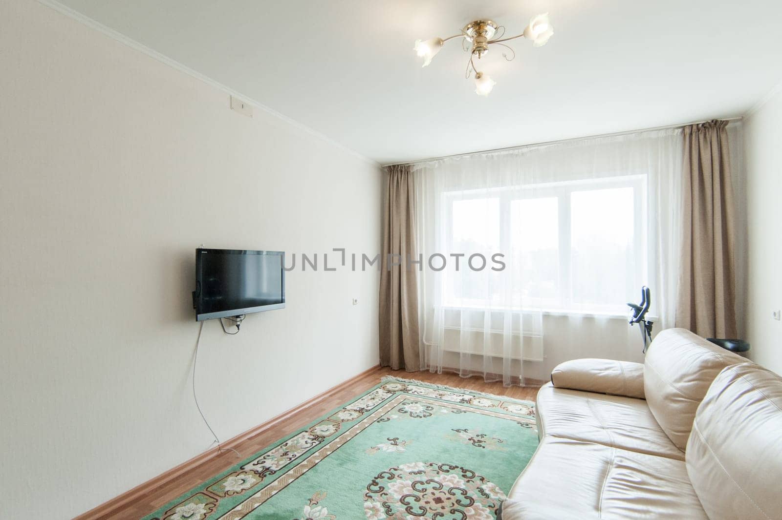 Russia, Moscow- June 05, 2019: interior room apartment. standard repair decoration in hostel