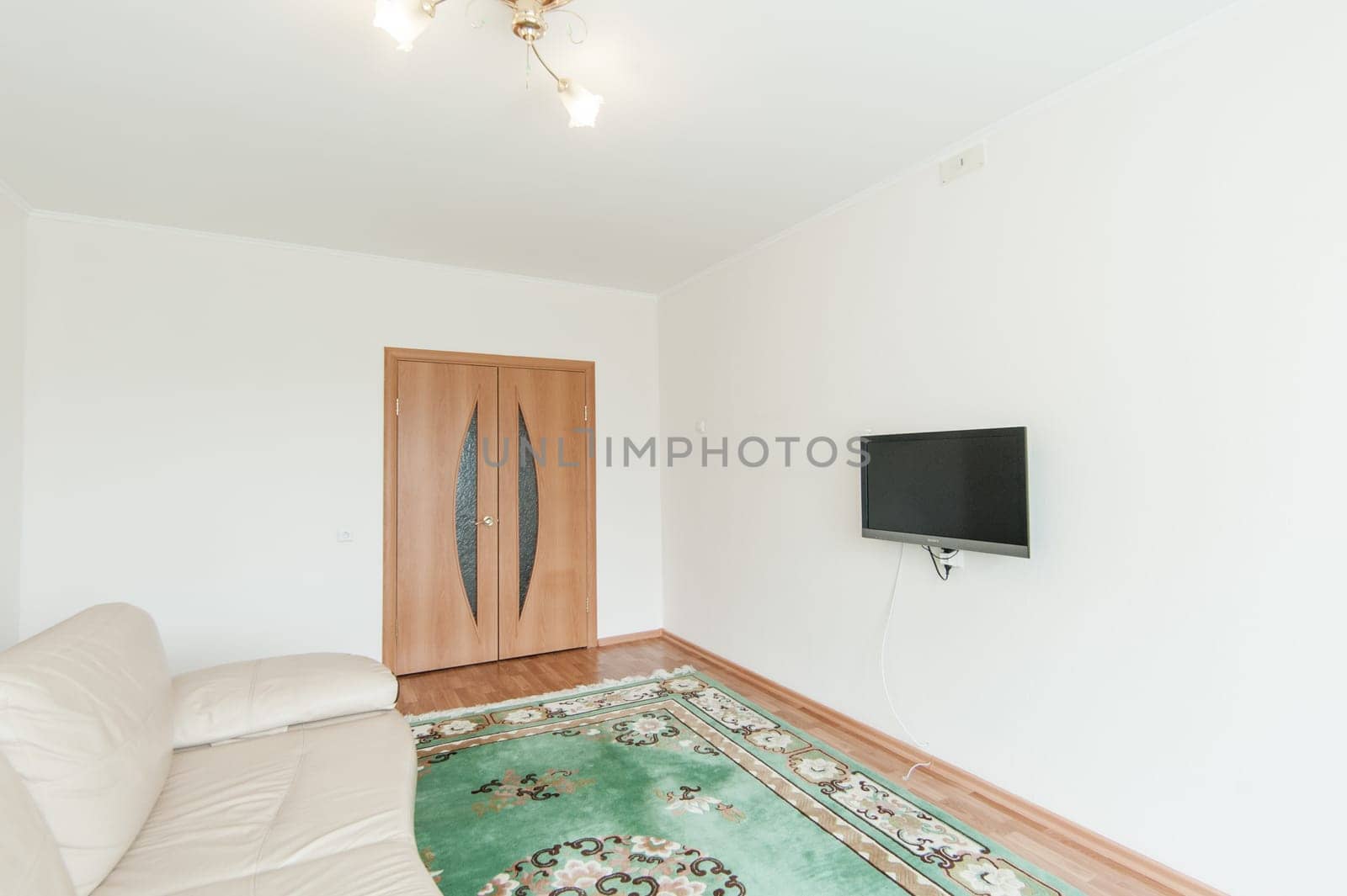 Russia, Moscow- June 05, 2019: interior room apartment. standard repair decoration in hostel