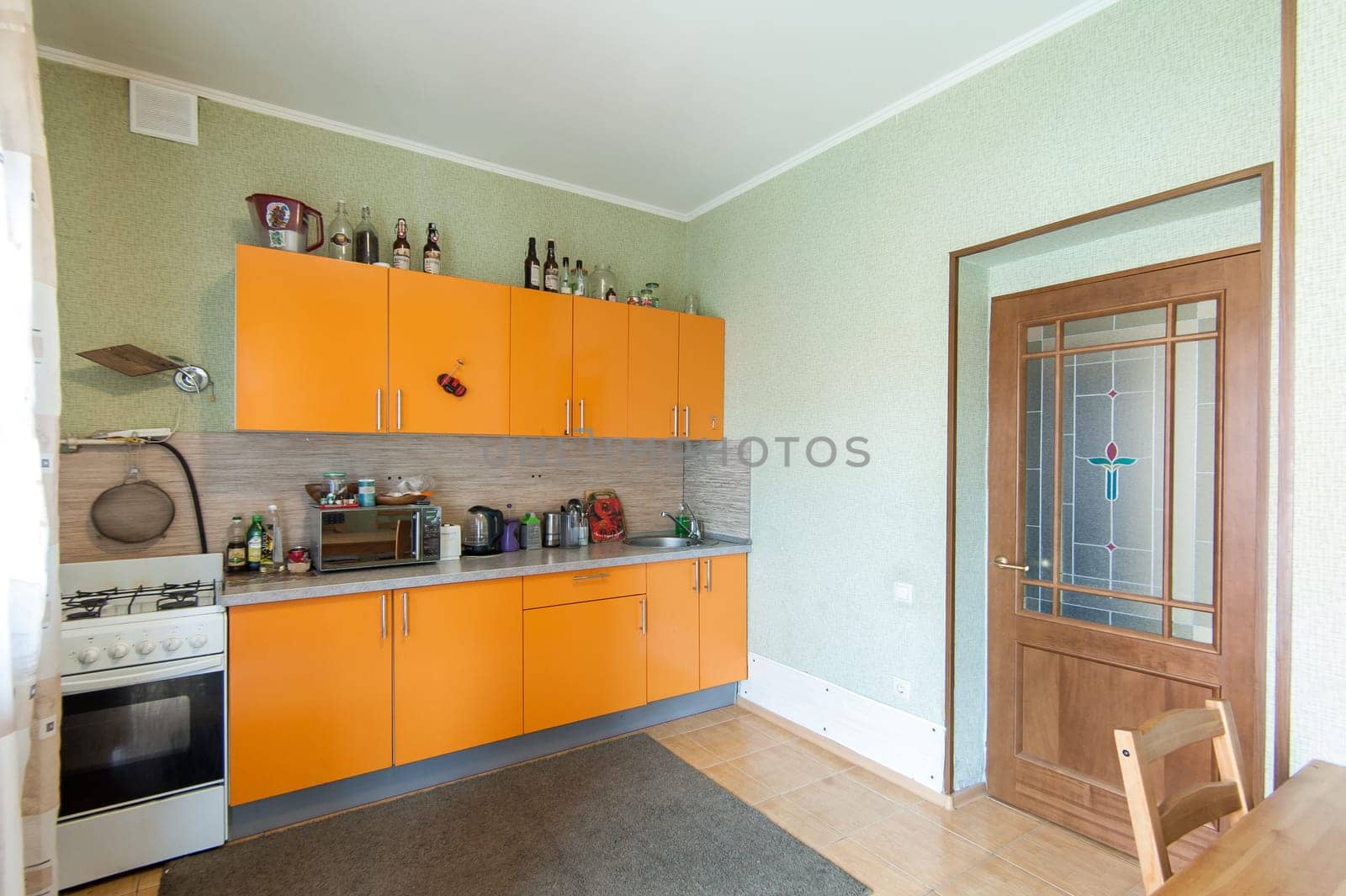 Russia, Moscow- June 06, 2019: interior room apartment. standard repair decoration in hostel