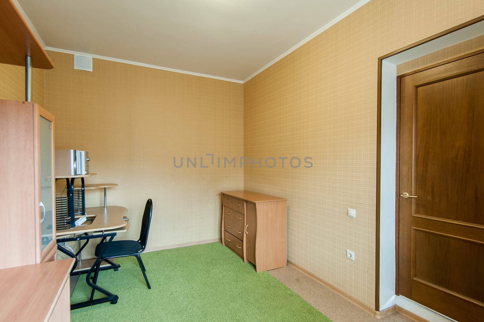 Russia, Moscow- June 06, 2019: interior room apartment. standard repair decoration in hostel