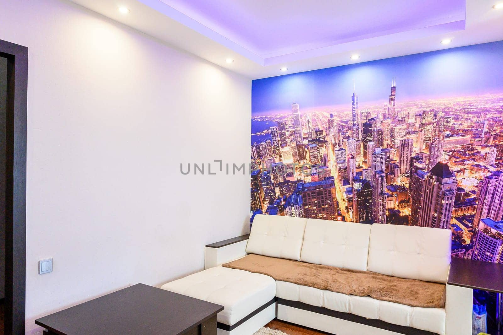 Russia, Moscow- June 10, 2019: interior room apartment. standard repair decoration in hostel
