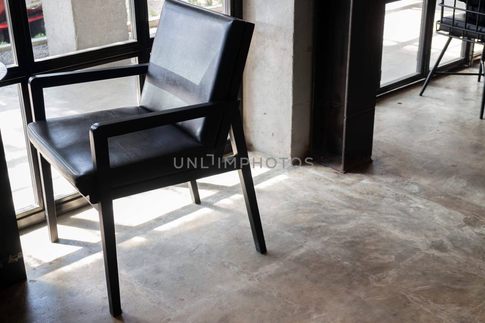 Minimal styled furniture set in the coffee shop, stock photo