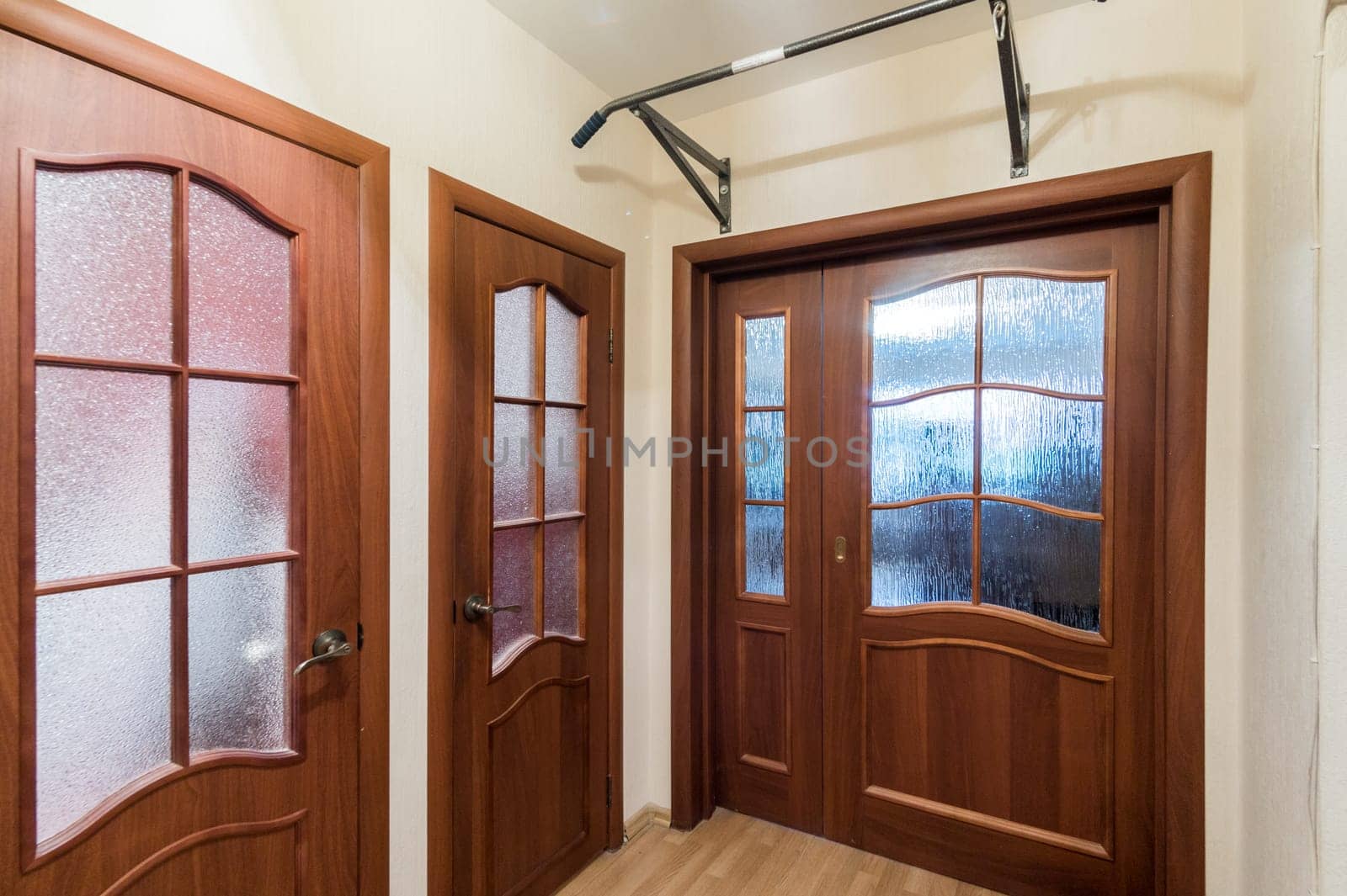 Russia, Moscow- June 11, 2019: interior room apartment. standard repair decoration in hostel