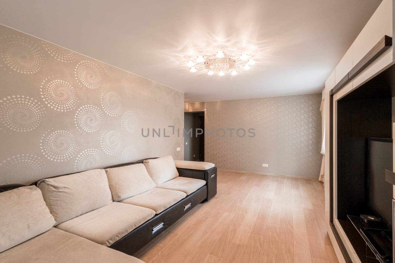 Russia, Moscow- June 11, 2019: interior room apartment. standard repair decoration in hostel