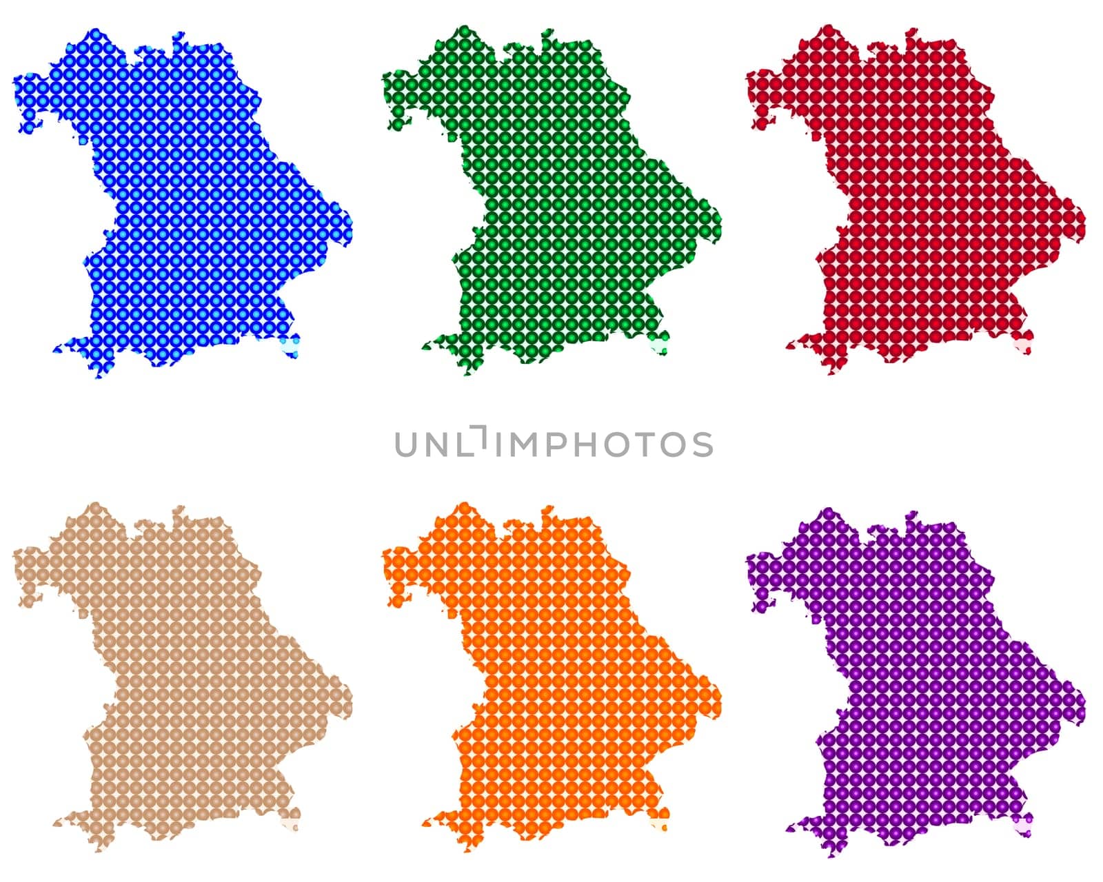 Karten von Bayern in Kreisen