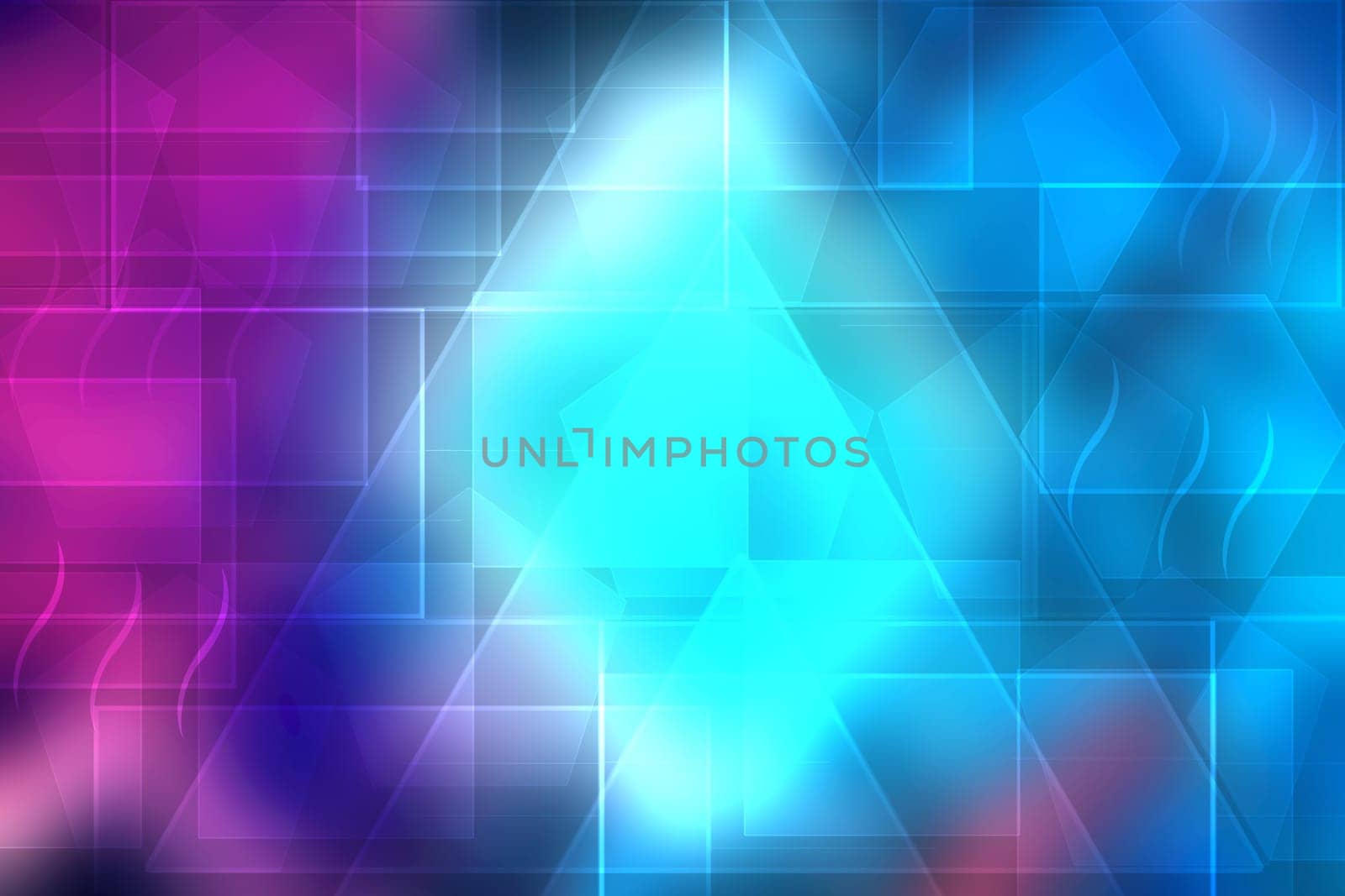 Abstract colorful blue pink modern futuristic technology and business background texture with mixed geometrical figures. Medical structure, artificial intelligence and science presentation backdrop.