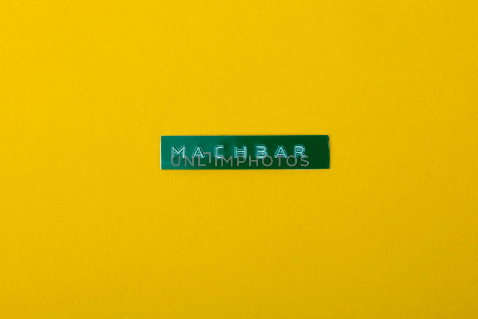 Machbar in german language means Feasibility Concept printing word with a Labewriter