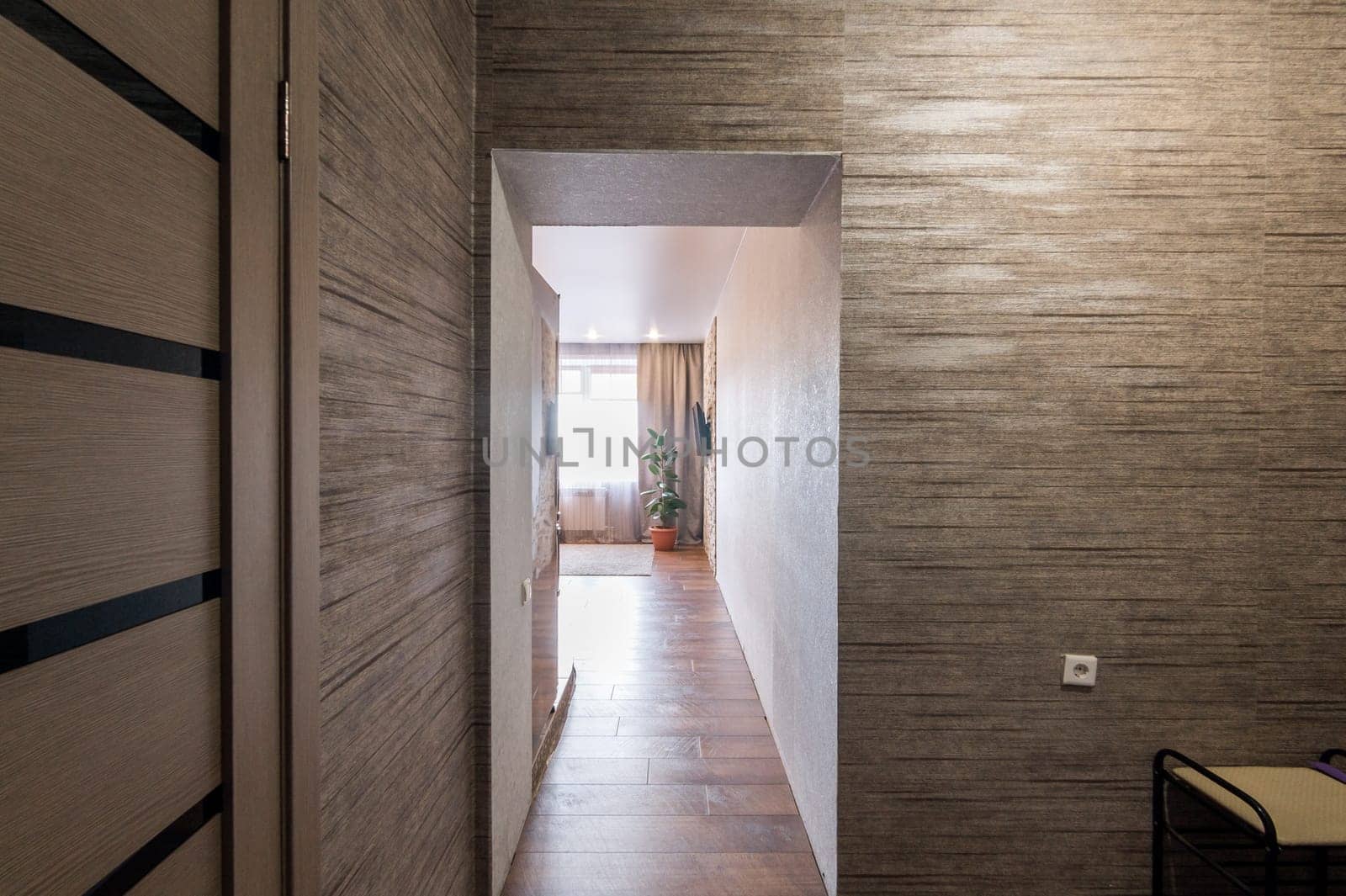 Russia, Moscow- June 11, 2019: interior room apartment. standard repair decoration in hostel