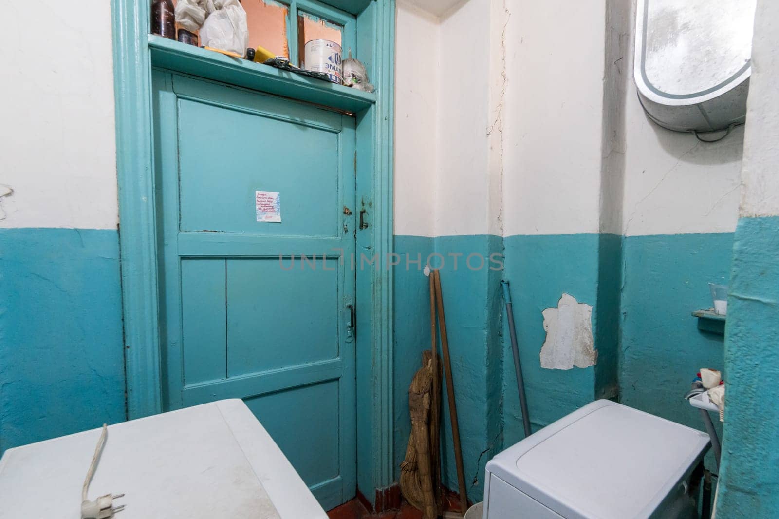 Russia, Moscow- June 11, 2019: interior room apartment. standard repair decoration in hostel