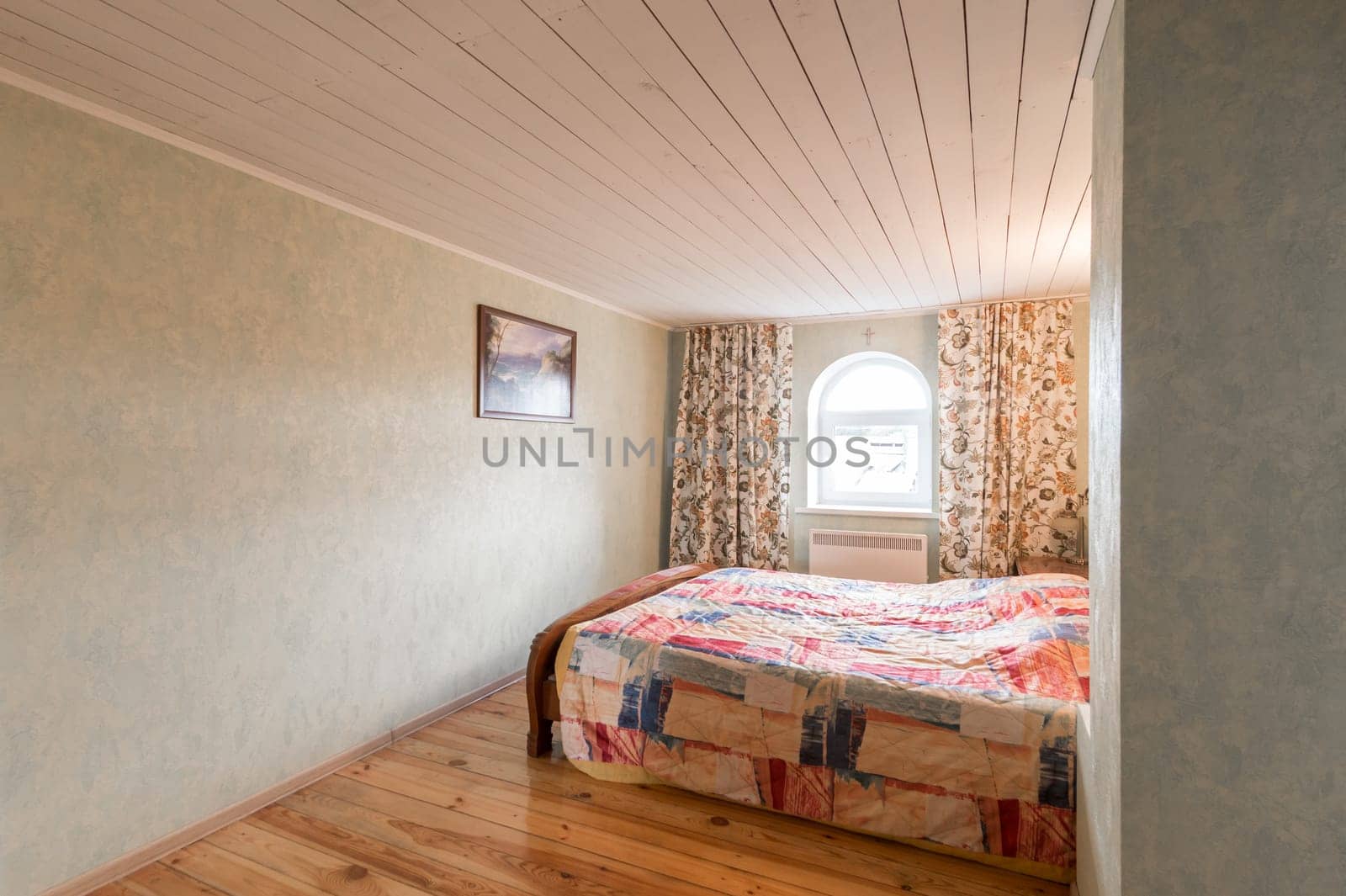 Russia, Moscow- June 11, 2019: interior room apartment. standard repair decoration in hostel